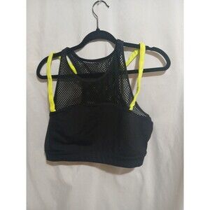 Torrid Active black mesh and neon green sports bra in size 2